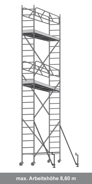 Hliníkové pojazdné lešenie Model B